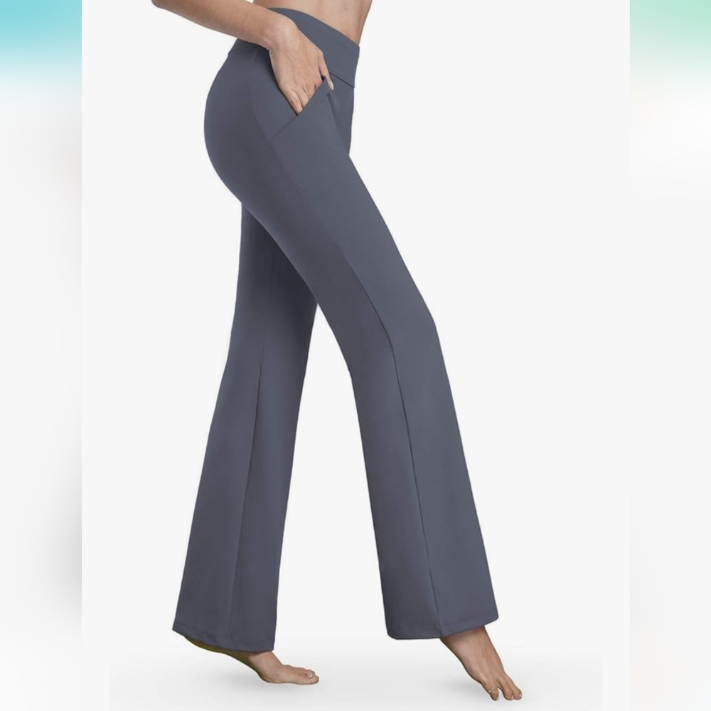 Women's Flare Pants in Charcoal Gray